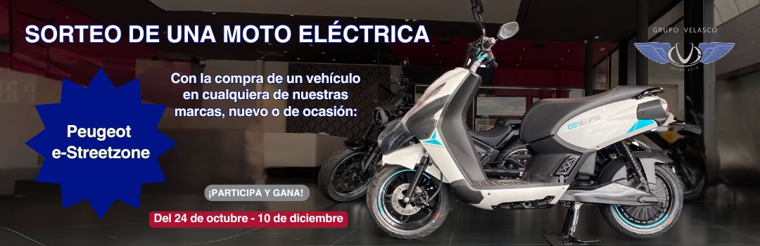 ¡Participa y gana una moto eléctrica Peugeot ë-Street Zone en Grupo Velasco!